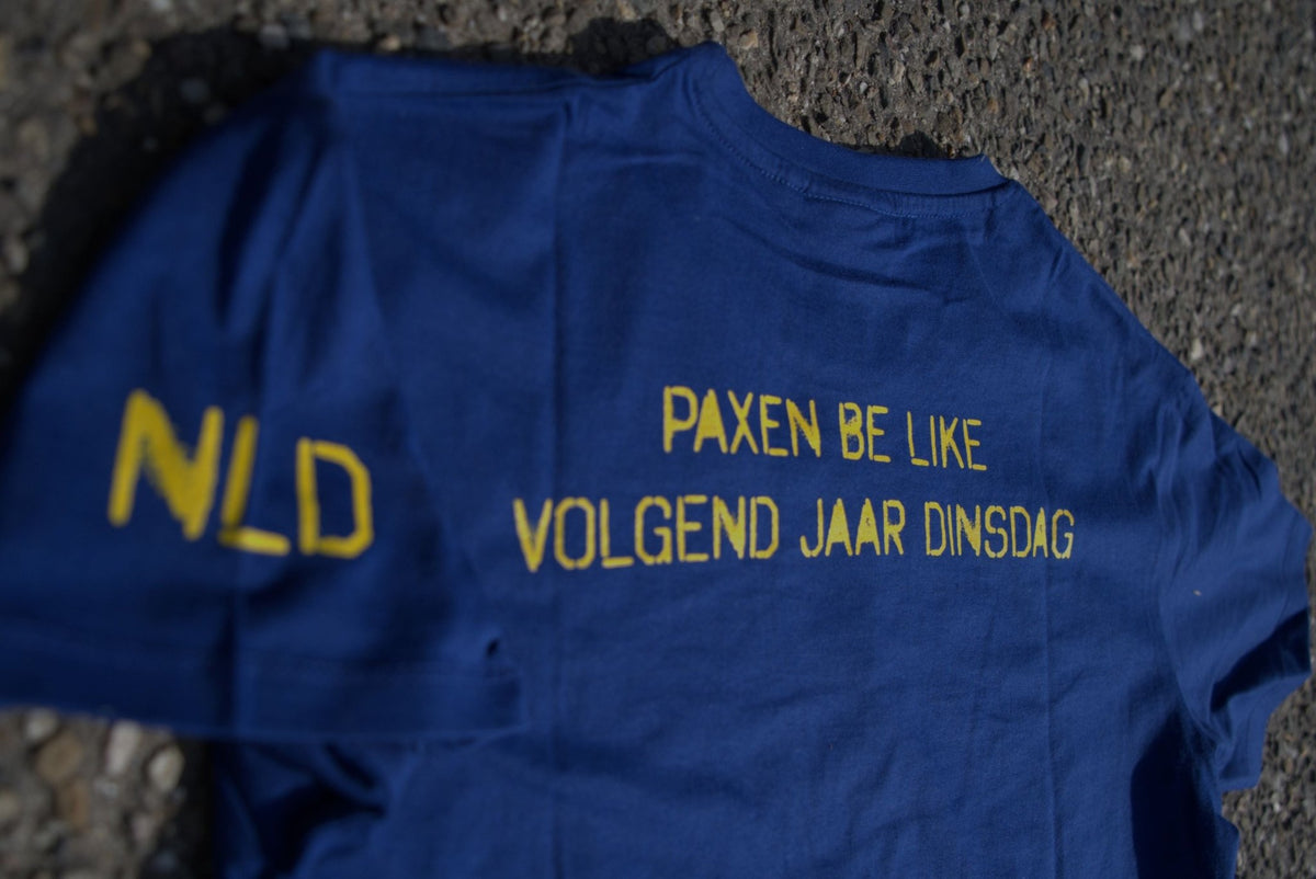 Volgend jaar dinsdag T-shirt | nfp blue – Paxen Be Like